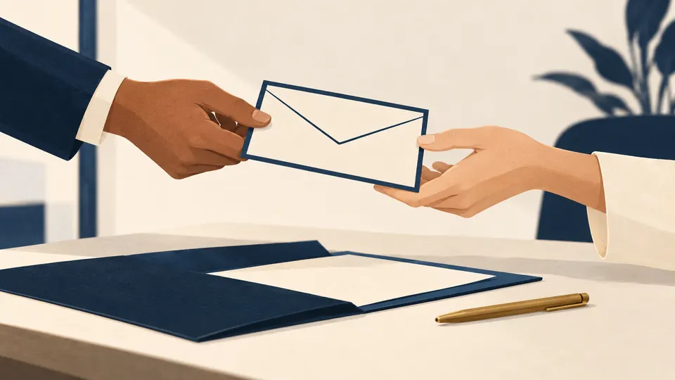 An inquiry passes from one office team member to another.